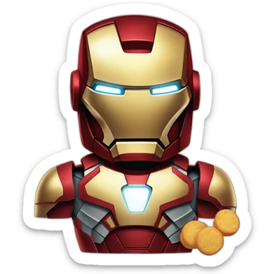 Iron man pot de beurre sticker