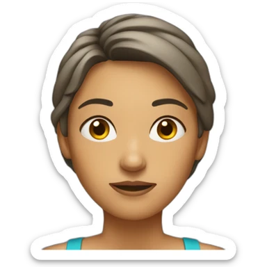 sweaty woman who takes meetings after working out sticker