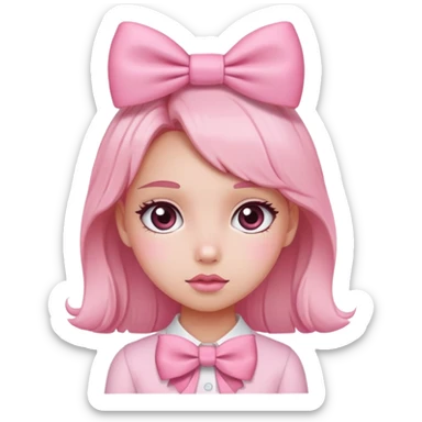 Pink pretty cute girly hear sticker