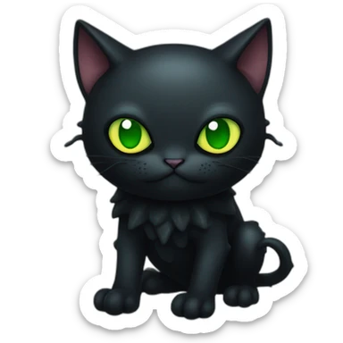 Cthulhu as a black cat sticker