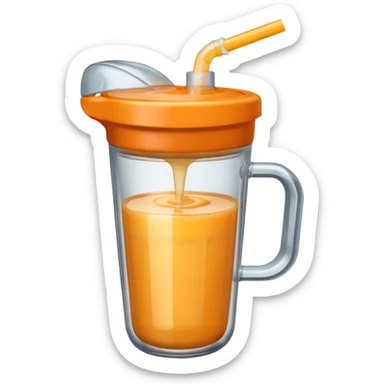orange juice in a sippy cup sticker