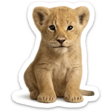 Lion cub sticker