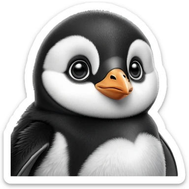 cinematic-noble-baby-penguin-portrait-emoji,-poised-with-an-air-of-innocent-regality,-featuring-soft,-downy-feathers-in-crisp-black-and-white-and-wide,-soulful-eyes,-simplified-yet-sharp-and-sophisticated-features,-highly-detailed,-glow (4) sticker