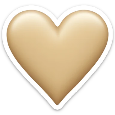 Beige heart  sticker