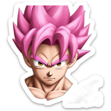Goku black ssj rose sticker