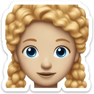 girl with strawberry blonde hair with blue eyes sticker