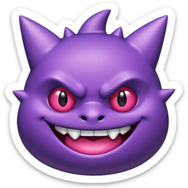 glitter purple and pink gengar sticker