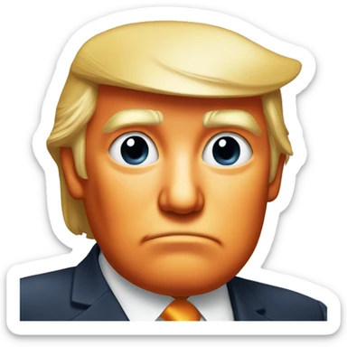 Donald Trump orange face  sticker