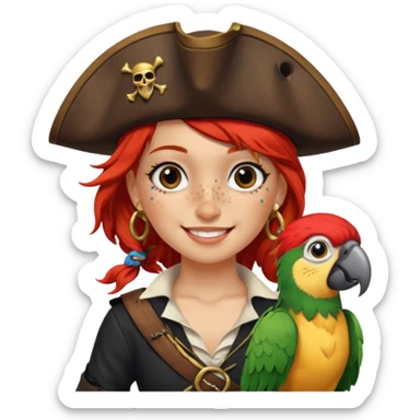 pirate and parrot😈👧🏻😏 sticker