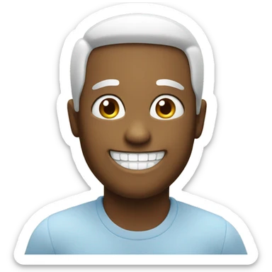 Smiling emoji with teeth sticker