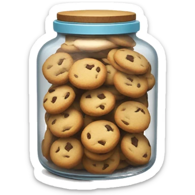 a decorative jar filled with cookies sticker