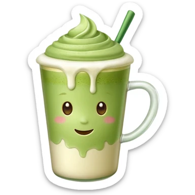 matcha tea latte sticker