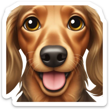 Long haired dachshund  sticker