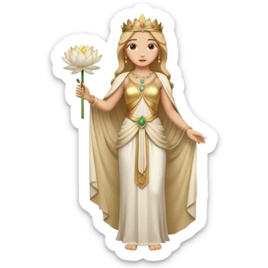 una diosa de la época púnica, de alto rango y de estatura media, una foto de cuerpo entero sticker