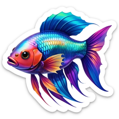 beta fish sticker