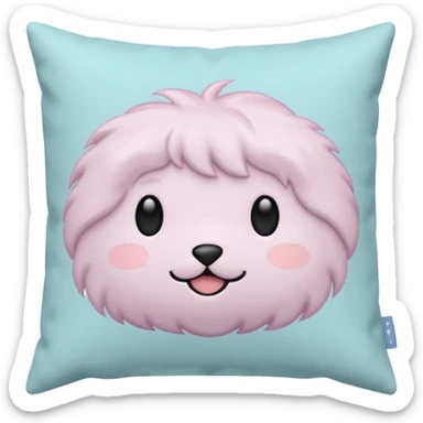 pillow pastel colors without faces sticker