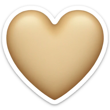 Beige heart  sticker