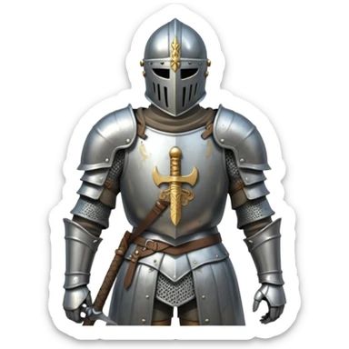 Headless Knight with Sword close up sticker