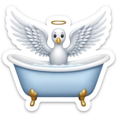 Bathtub wings sticker