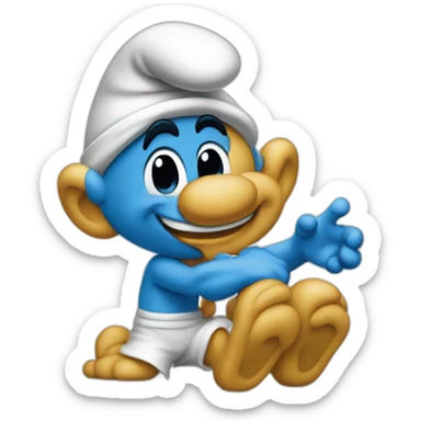 Smurfs sasette sticker