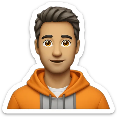 alfio bardolla with orange hoodie sticker