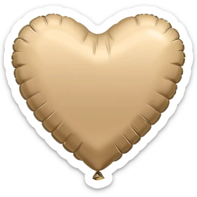 Foil balloon beige heart  sticker
