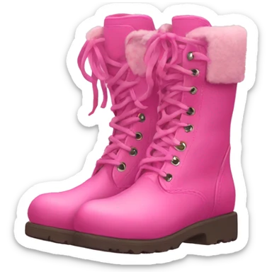 Pink boots sticker