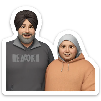 smiling boy with facial hair sticker