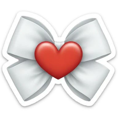 Heart bow sticker