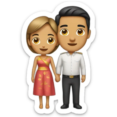 Couple indonésien  sticker