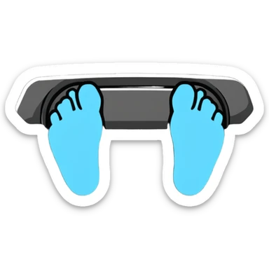 foot pressing brake pedal in car sticker