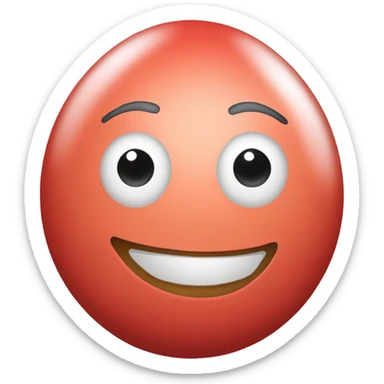 Red egg without any face sticker