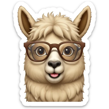 Llama con lentes
 sticker
