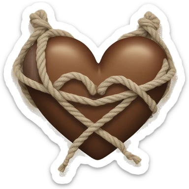 roped two hearts sticker