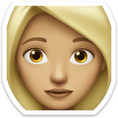 Blonde girl dull eyes sticker