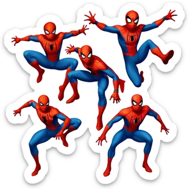 Different version of spider mans  sticker