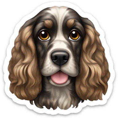 Brindle Cocker Spaniel sticker