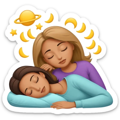 mujer acostada soñando sticker