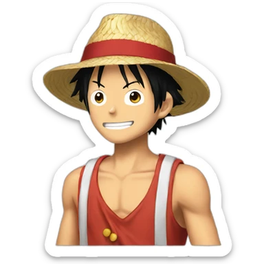 luffy hat sticker