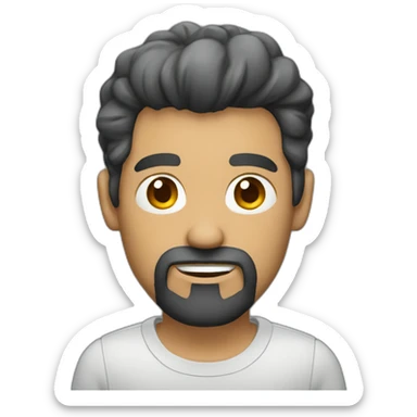 web developer dark graying hair goatee sticker