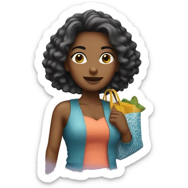 Una mujer de compras en Miami  sticker