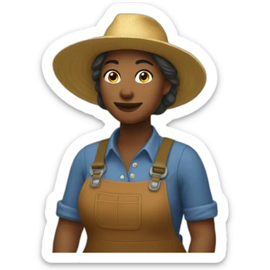 farmer woman holland sticker