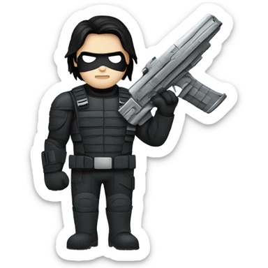 winter soldier metal arm sticker