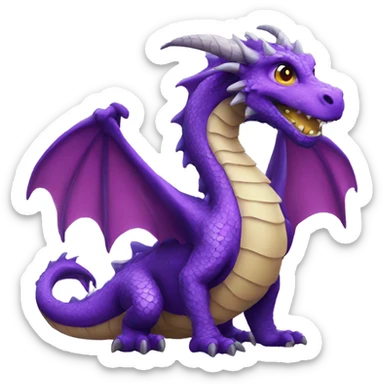 purple dragon sticker