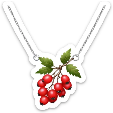 rowan/mountain ash berries ans necklace sticker