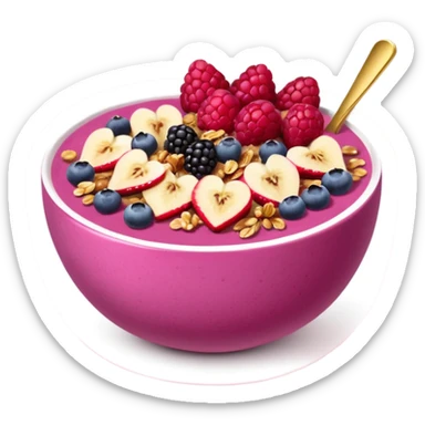 dark pink and gold smoothie bowl sticker