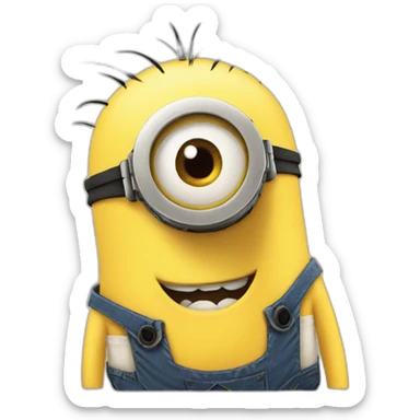 joking emoji but it's a minion sticker