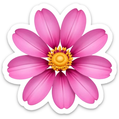 Pink flower sticker