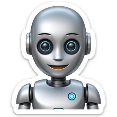 3D AI Robot Mascot - Chatbot Icon emoji sticker