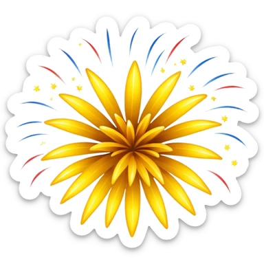fireworks yellow sticker
